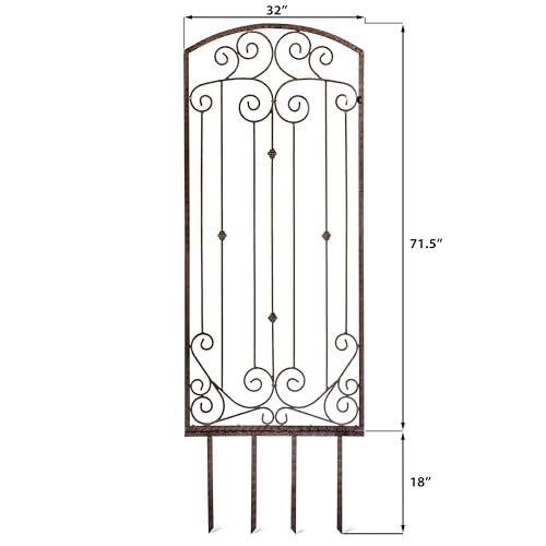 Heavy Scroll Metal Weather Resistant Garden Trellis Screen for Lawn Patio
| Large Wrought Iron Trellis Decoration for O